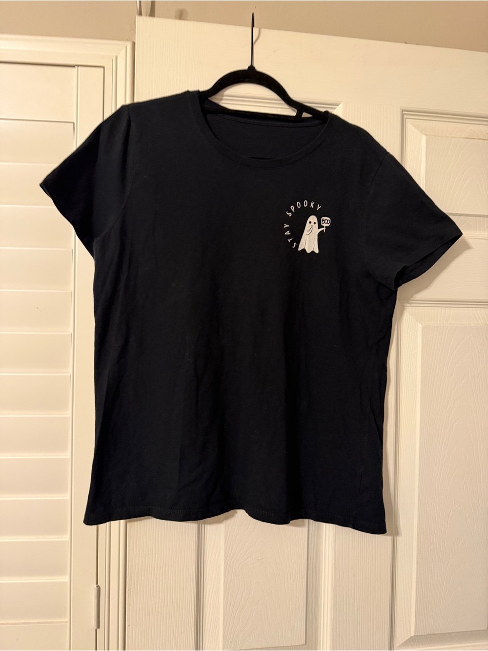 Black Short Sleeve women’s Tee with Ghost Graphic